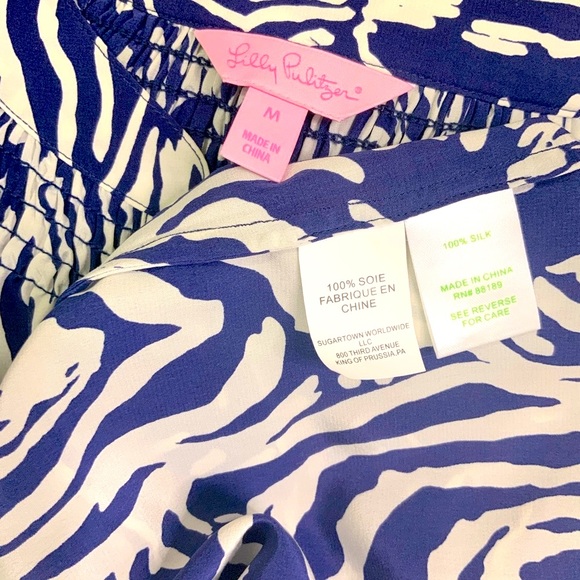 Lily Pulitzer Elsa Silk Blouse NWOT - Picture 5 of 7